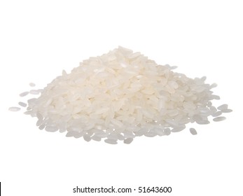 Pile Of Rice Isolated On White