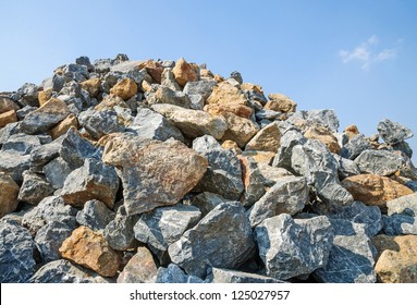 Pile of rocks. for construction.