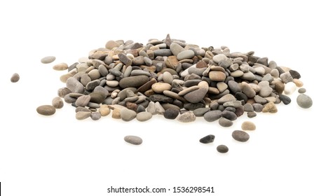 Pile Rocks Isolated On White Background And Texture