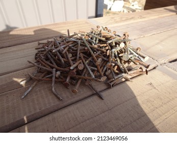 Pile of Rusty Old Nails