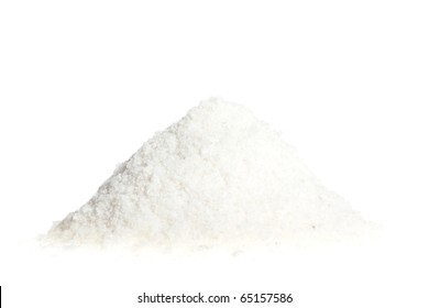 A Pile Of Salt Isolated On A White Background