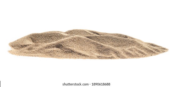 Pile Sand Isolated On White Background