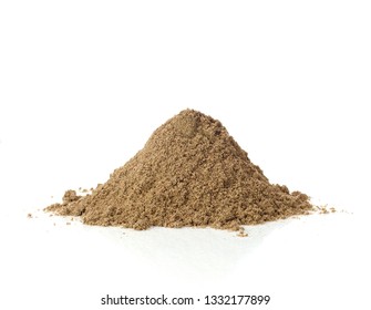 A Pile Of Sand On A White Background