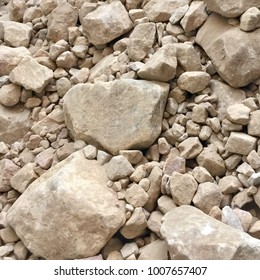 Pile Of Sandstone Rocks And Rubble