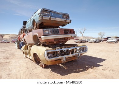 Pile Of Scrap Cars