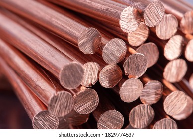 Pile Of Scrap Copper Rod