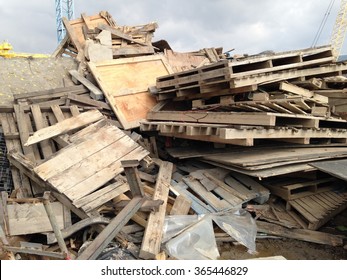 A Pile Of Scrap Wood Left Many