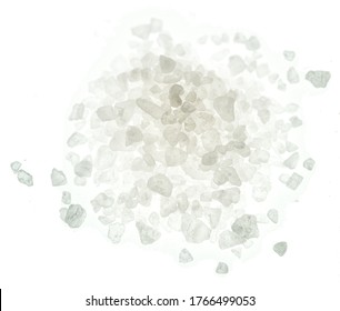 Pile Of Sea Salt On White Background