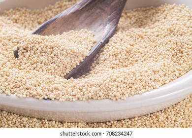 Pile Of Seeds And Amaranth Flour
