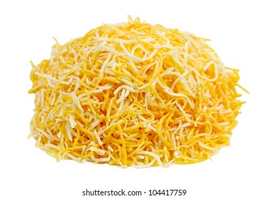 Pile Of Shredded Monterey Jack And Cheddar Cheese