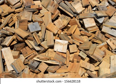 Pile Of Small Pieces Of Scrap Wood