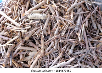 Pile Of Small Pieces Of Scrap Wood