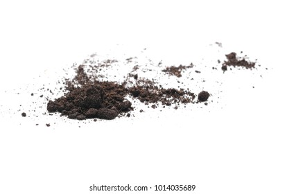 Pile Of Soil, Dirt Isolated On White Background