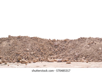 Pile Soil Or Dirt Isolated On White Background