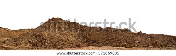 pile Soil or\
dirt isolated on white\
background