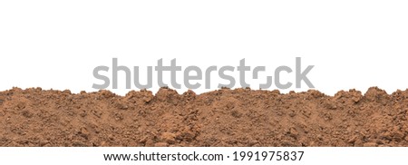 Pile soil  for planting isolated on white background.