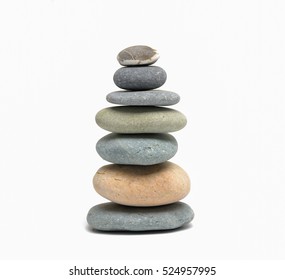 pile of stacked stones isolated 