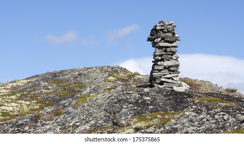 Pile Of Stone (a Cairn In Norway)