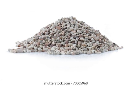 pile of stone isolated over white background