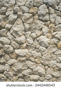 Pile of stone wall decoration for outdoor house natural feel detail closeup texture