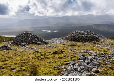 Pile Of Stones On Croagh Patrick, County Mayo, Ireland