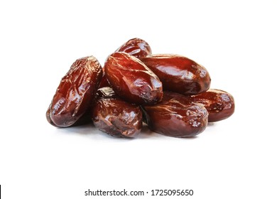 Pile of tasty dry dates isolated on white background. Arabic food - Shutterstock ID 1725095650