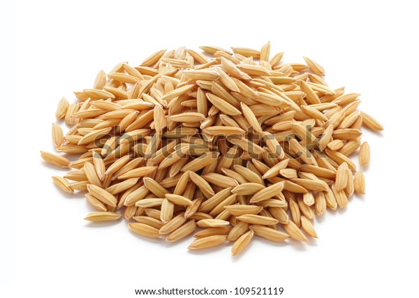 Pile Unmilled Rice Grains Isolated On Stock Photo (Edit Now) 109521119