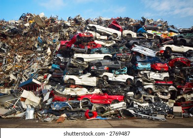 a pile of used cars - Shutterstock ID 2769487