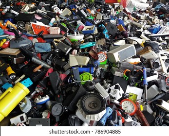 Pile of used Electronic and Housewares Waste Division broken or damage for Reuse and Recycle - Shutterstock ID 786904885