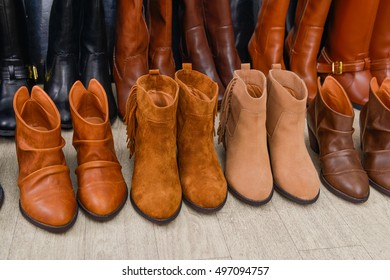 Pile Of Various Female Shoes