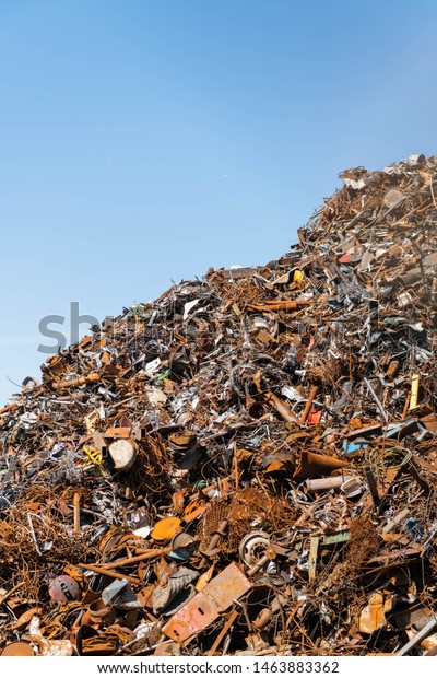 Pile of Various\
Scrap Metal at Recycling\
Plant