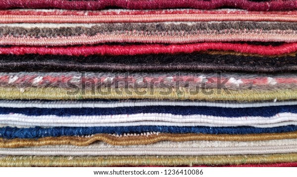 Pile Vintage Turkish Carpets Layers Colorful Stock Photo Edit Now