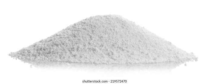 A Pile Of Washing Powder Isolated On White