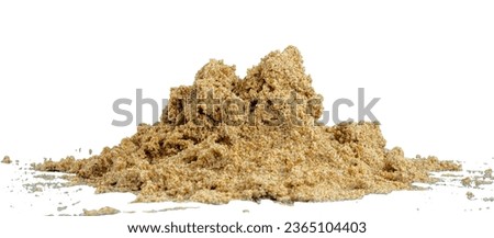 pile of wet sand isolated