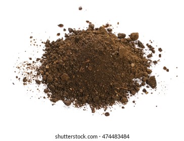 Pile Wet Soil Isolated On White Stock Photo 474483484 | Shutterstock