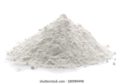 Pile Of Wheat Flour Isolated On White