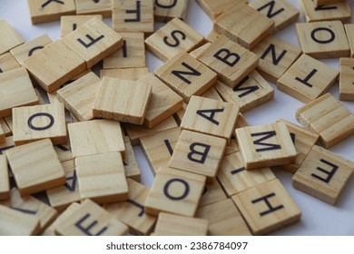 pile of wooden alphabet blocks