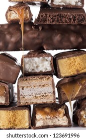 Pile of yummy chocolate bars
