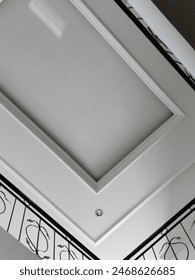 piled up ceiling structure in white colour