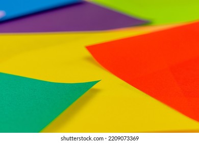 Piled Colorful Japanese Origami Paper