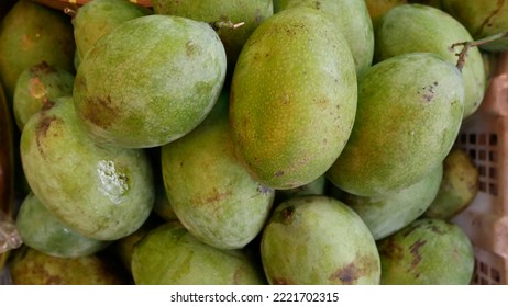 Piles Of Honey Mangoes Sold In Traditional Markets