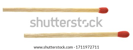 Piles of matchstick isolated on white