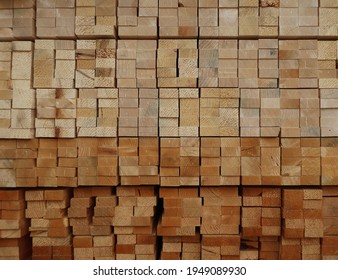 Piles Of Sawn Wood Lumber In Wood Shop Different Size Options, For Wood Working Project , House Construction, Furniture Supplies, At Pracha Narumitr Community Of Woods Material In Bangkok ,Thailand