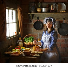 Pilgrim Woman In The Kitchen