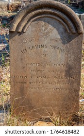 Pilgrims Rest, Mpumalanga, South Africa, 06 26 2020 Historic Cemetery In Old Gold Mine Village James Henry Died 24 February 2912 5 Months Out Of Focus With Grain