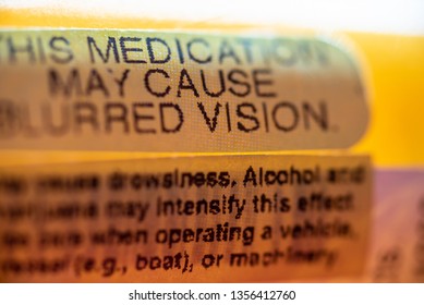 Pill Bottle Warning Labels