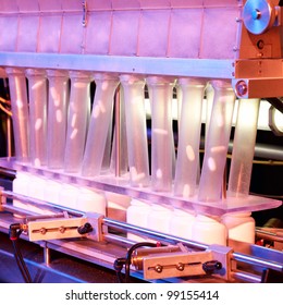 The Pill Counter In A Pharmaceutical Processing Facility.