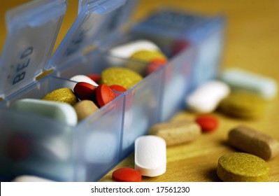 Pill Organizer With Pills