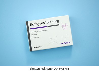 Pill Packaging Euthyrox 50 Mcg Levothyroxine Stock Photo 2048408786 ...