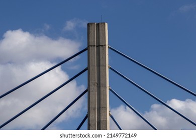 pillar of a bridge in the city of bilbao